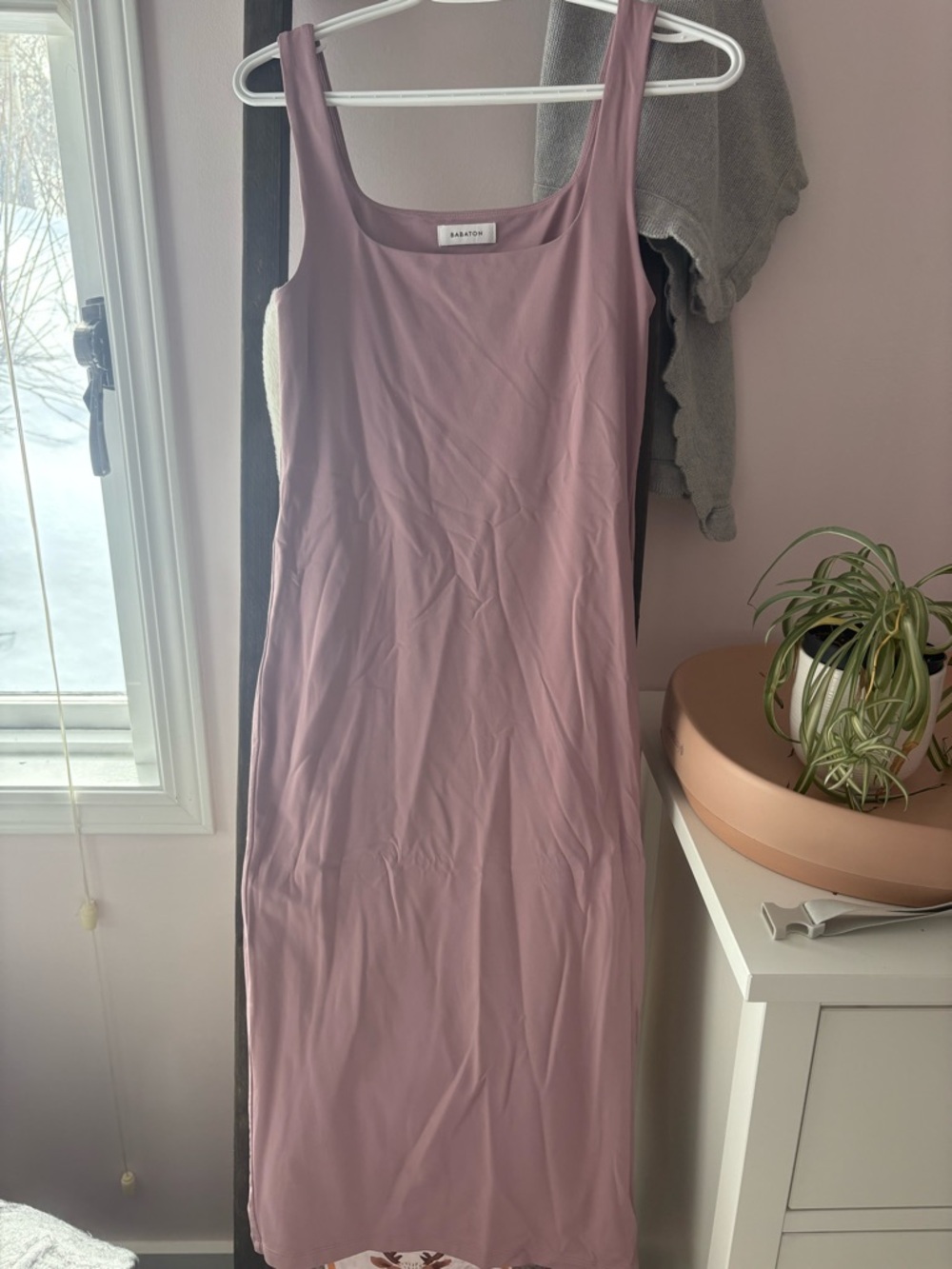 Aritzia Babaton Contour Squareneck Maxi dress